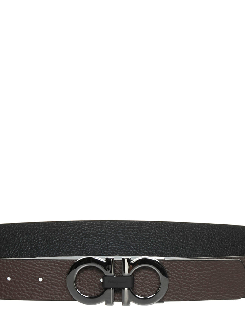 Ferragamo Belt — Black Calf Leather