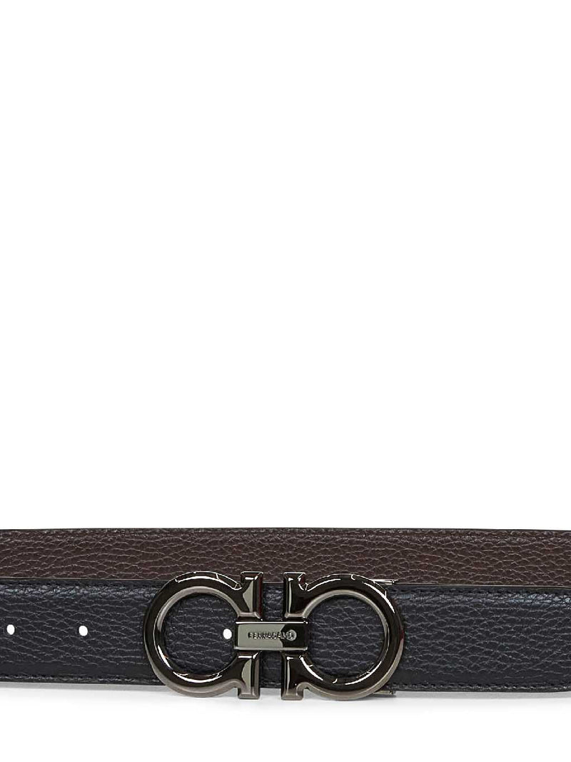 Ferragamo Belt — Black Calf Leather