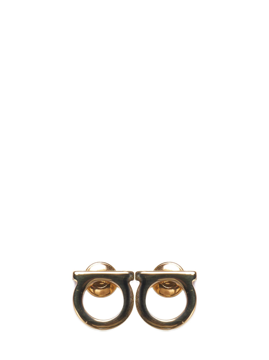 Ferragamo Gancini Earrings — Gold Brass