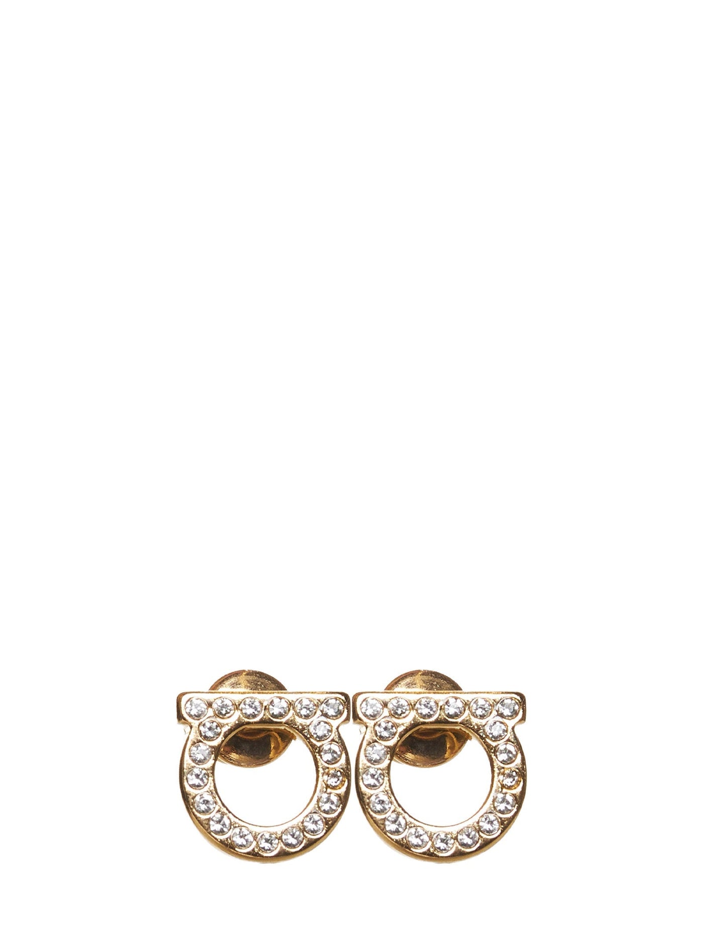 Ferragamo Gancini Earrings — Gold Glass Fibre