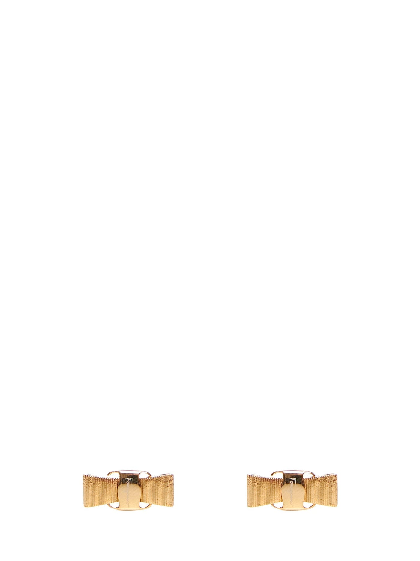 Ferragamo Vara Bow Earrings — Gold Brass