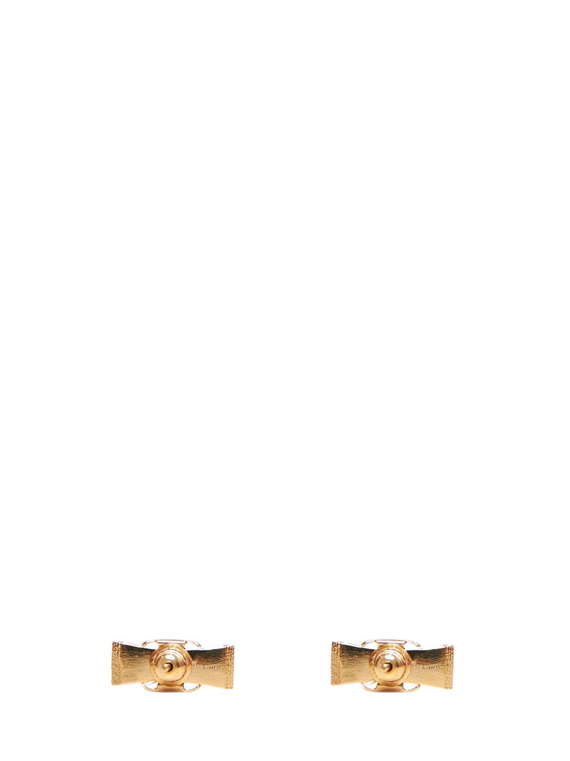 Ferragamo Vara Bow Earrings — Gold Brass