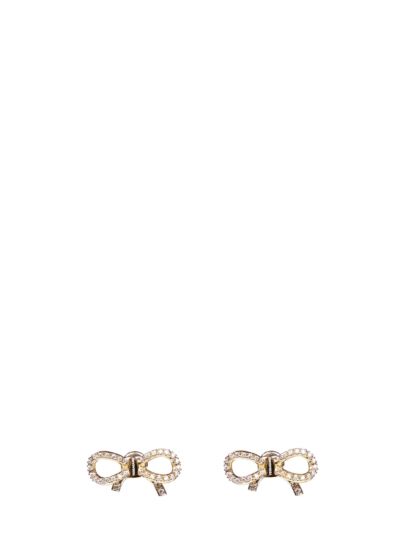Ferragamo Vara Bow Earrings — Gold Brass