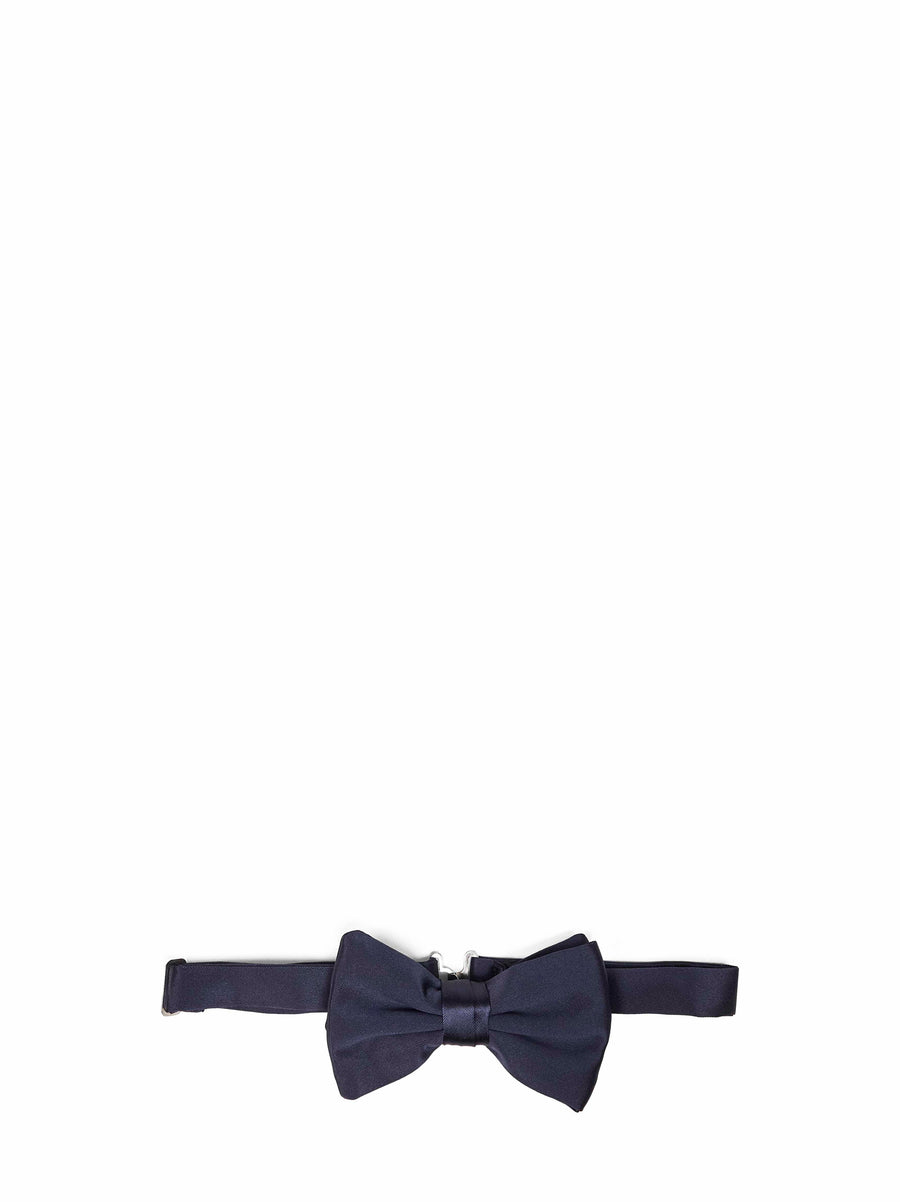 Giorgio Armani Silk Pre-Tied Bow Tie — Navy Ties