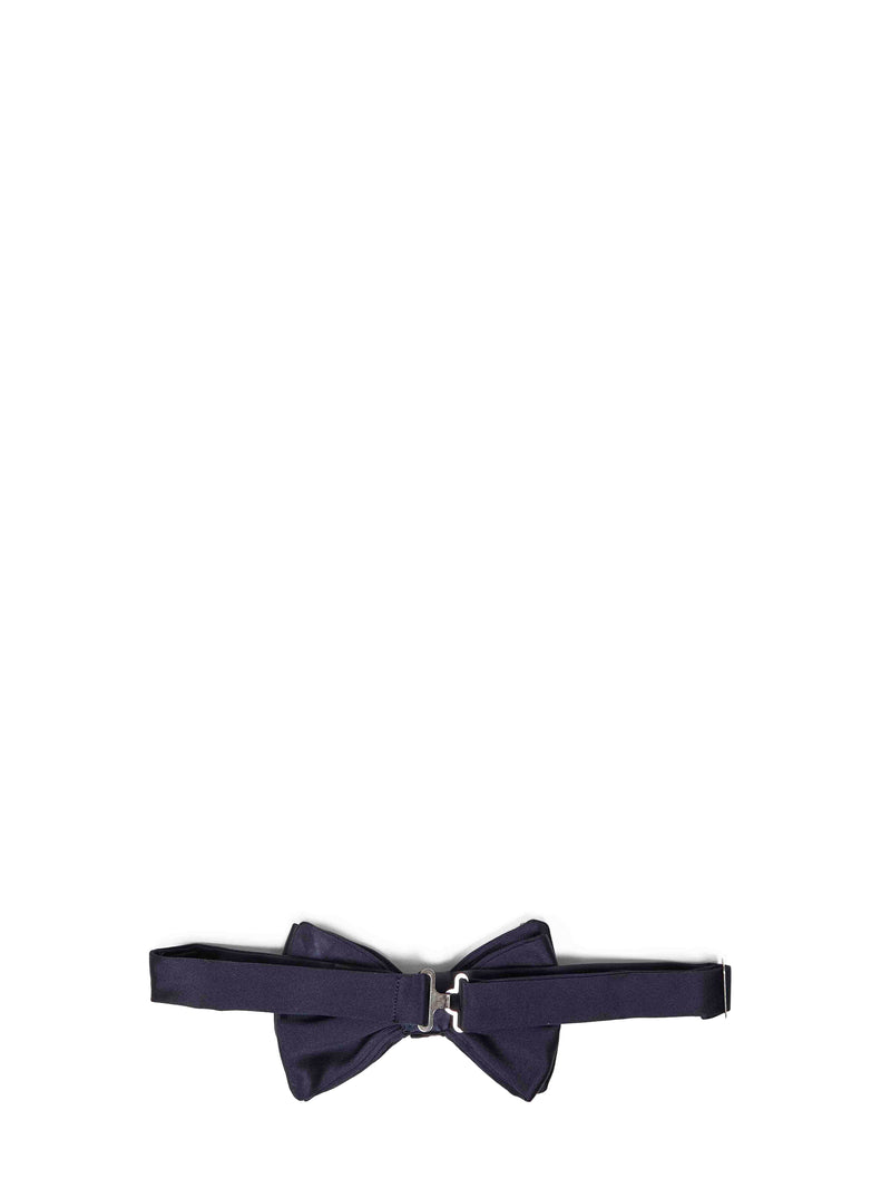 Giorgio Armani Silk Pre-Tied Bow Tie — Navy Ties