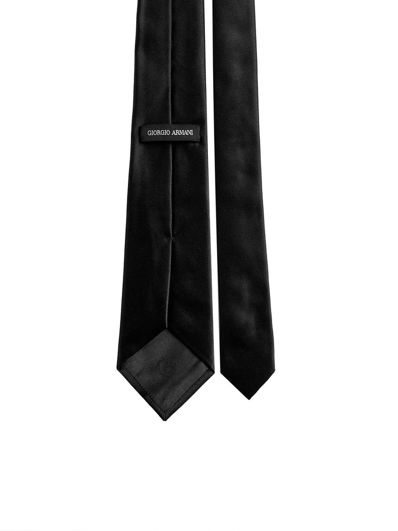 Giorgio Armani Silk Necktie — Black Neckties
