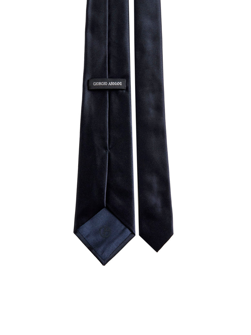 Giorgio Armani Silk Twill Necktie — Navy Neckties