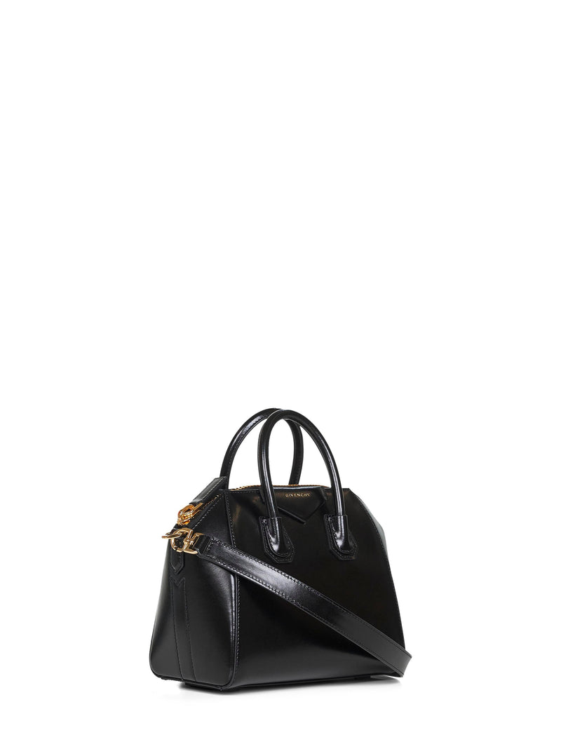 Givenchy Antigona Mini Handbag — Black Calf Leather Hand Bags