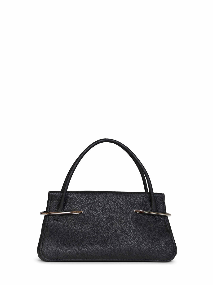 Givenchy Pinch Top Handle Bag — Black Calf Leather