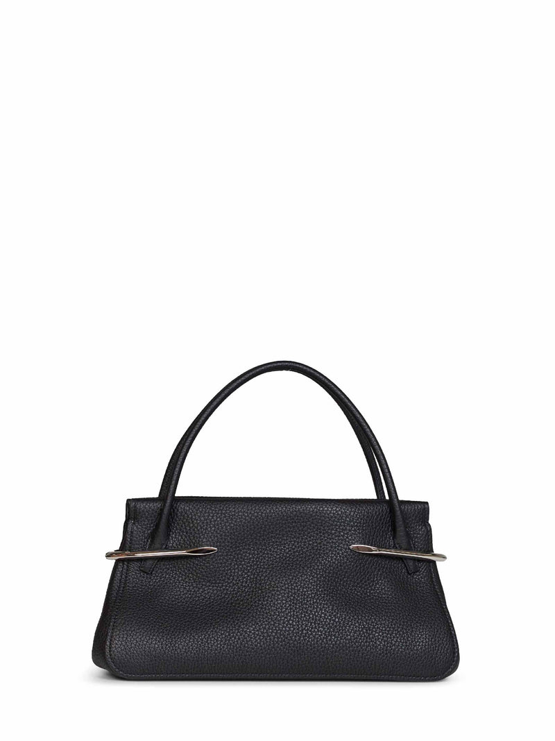 Givenchy Pinch Top Handle Bag — Black Calf Leather