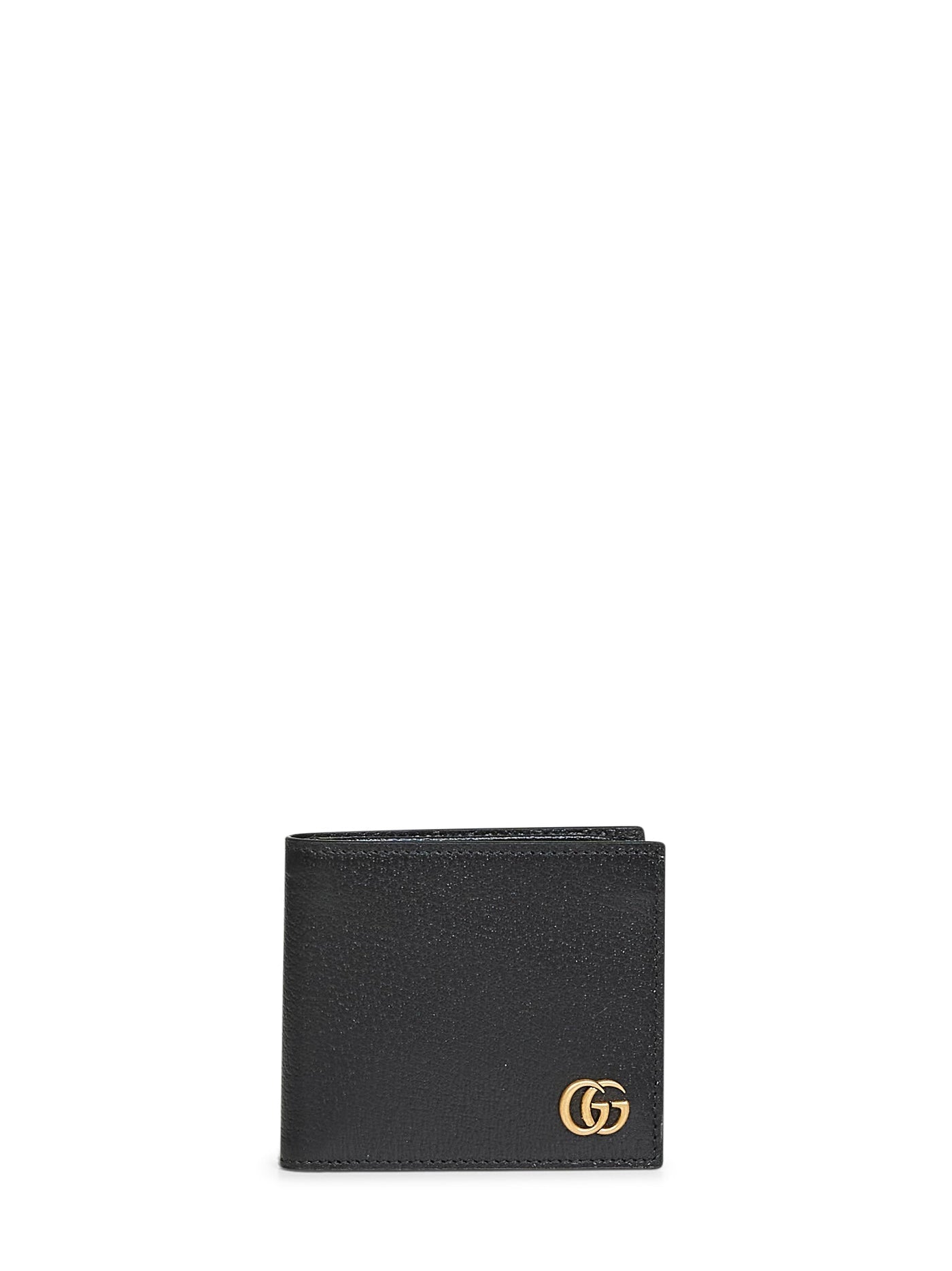Gucci Gg Marmont Bi-Fold Wallet — Black Calf Leather & Cardholders