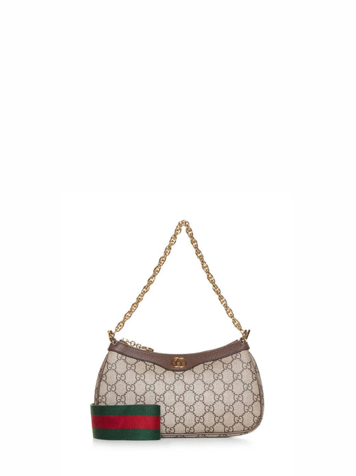 Gucci Ophidia Shoulder Bag — Beige Polyurethane