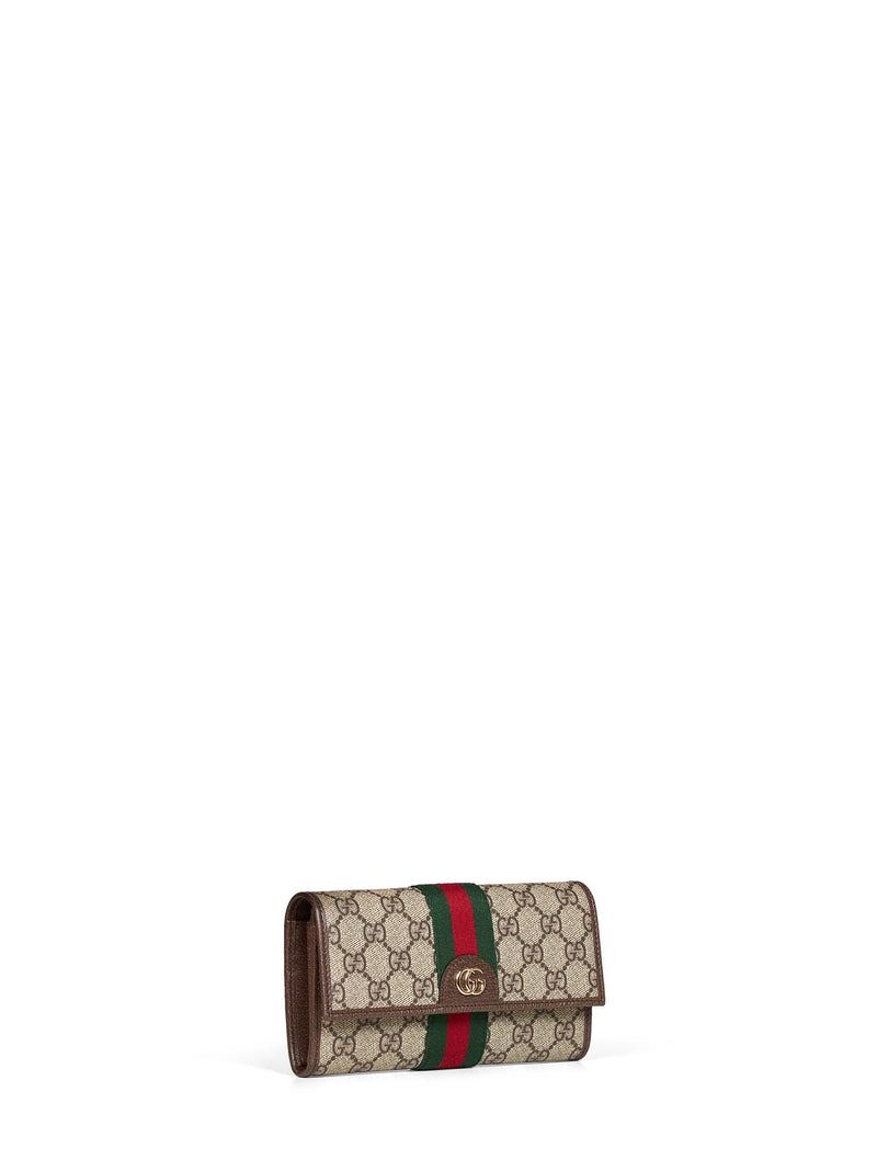Gucci Ophidia Continental Wallet — Beige Calfskin & Purses