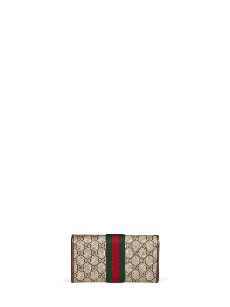 Gucci Ophidia Continental Wallet — Beige Calfskin & Purses