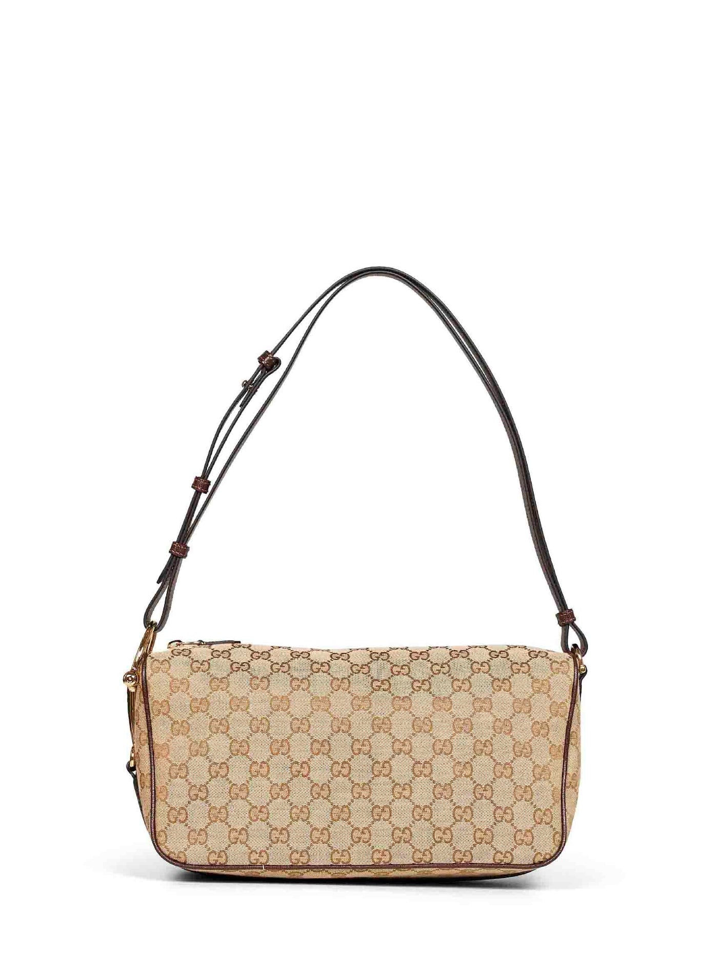 Gucci Gg Canvas Shoulder Bag — Beige Polyester