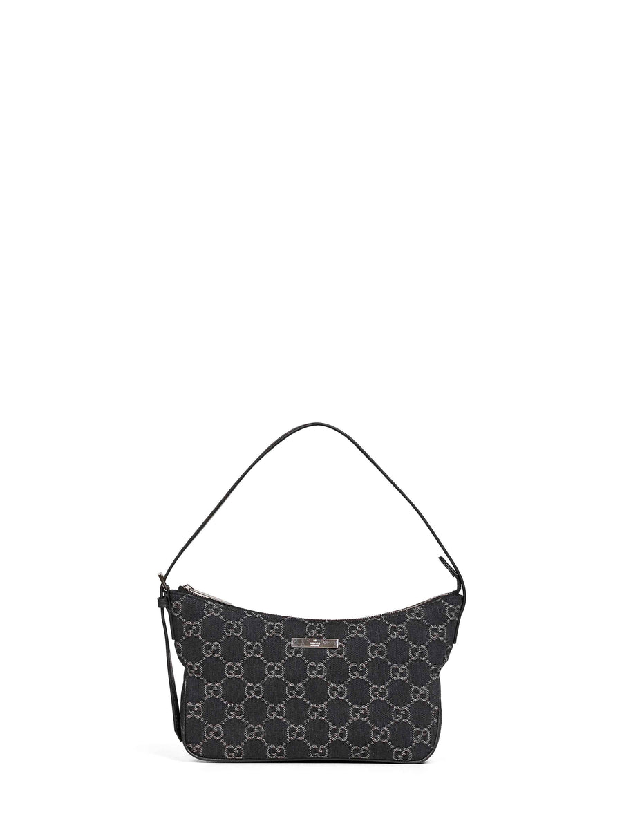 Gucci Lady Lunetta Shoulder Bag — Black Lambskin