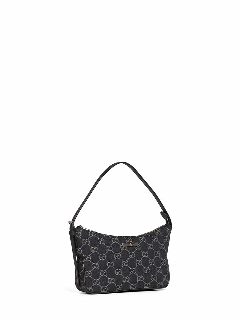 Gucci Lady Lunetta Shoulder Bag — Black Lambskin