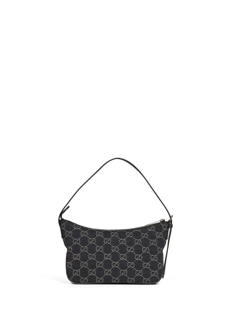Gucci Lady Lunetta Shoulder Bag — Black Lambskin