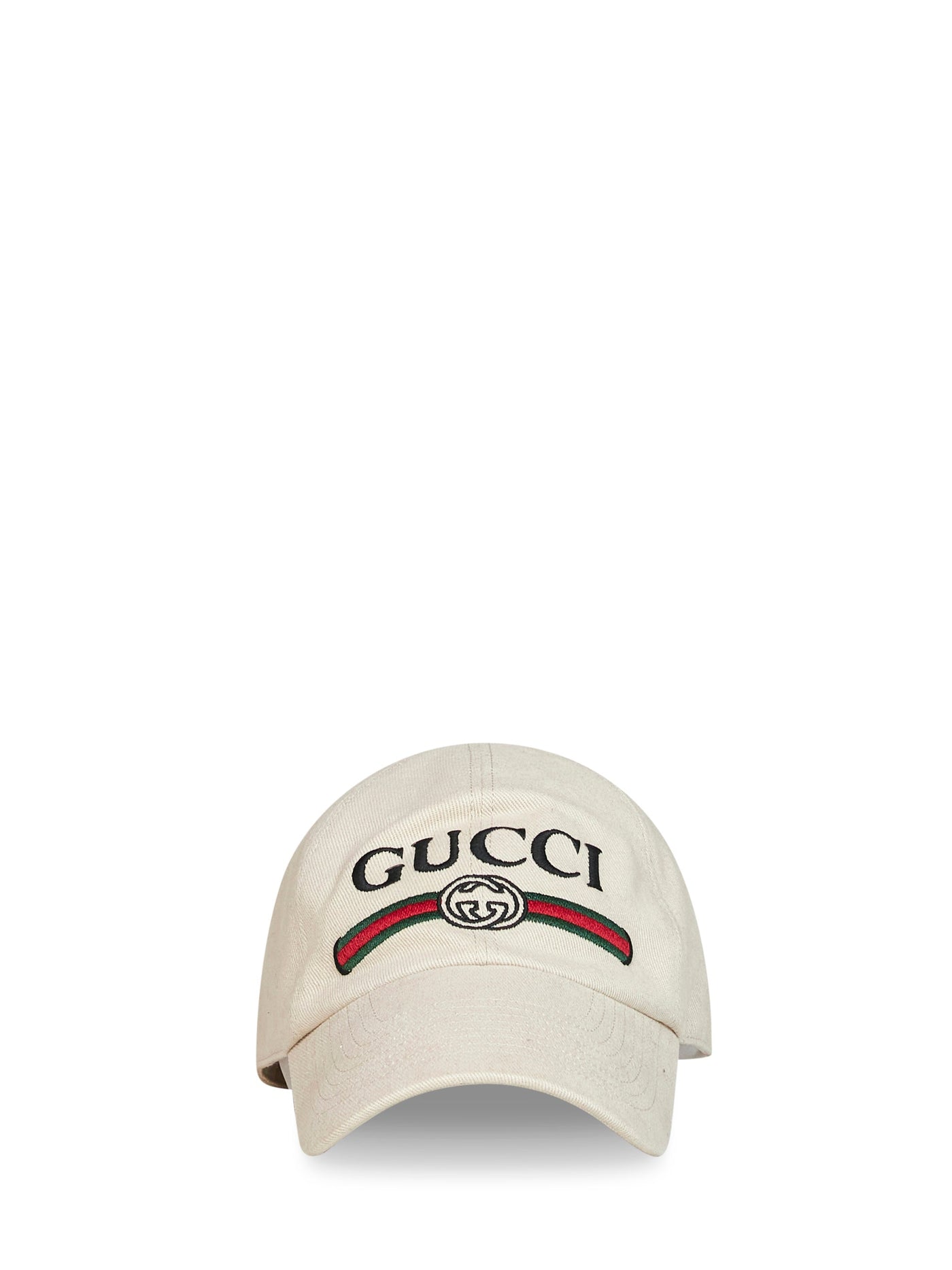 Gucci 8757364hbkh9779 Logo-Embroidered Cotton Baseball Cap — Beige Caps