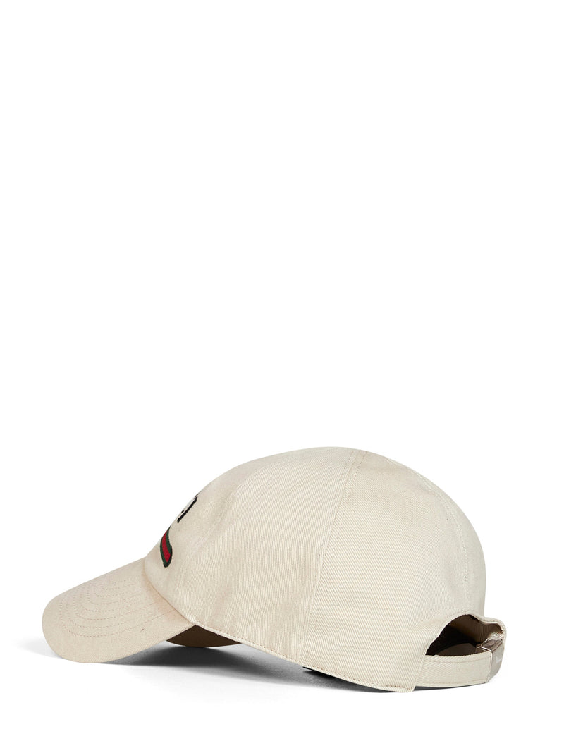 Gucci 8757364hbkh9779 Logo-Embroidered Cotton Baseball Cap — Beige Caps