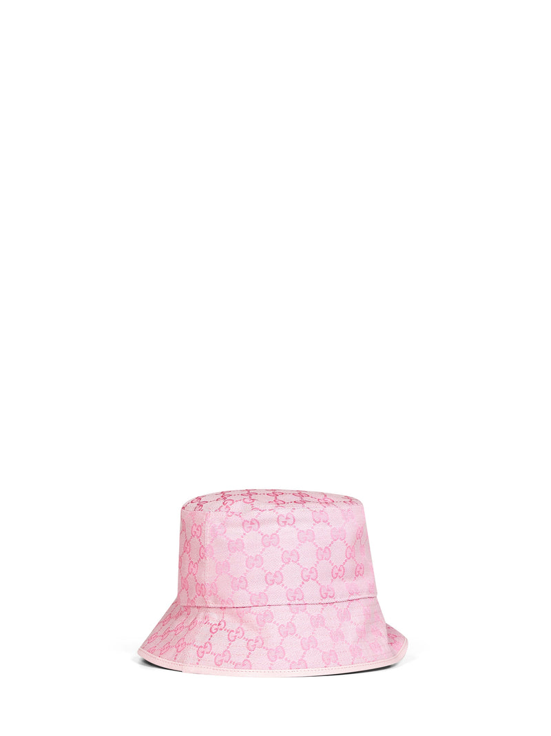 Gucci 8757404hbjs5072 Gg Canvas Monogram Bucket Hat — Pink Polyester