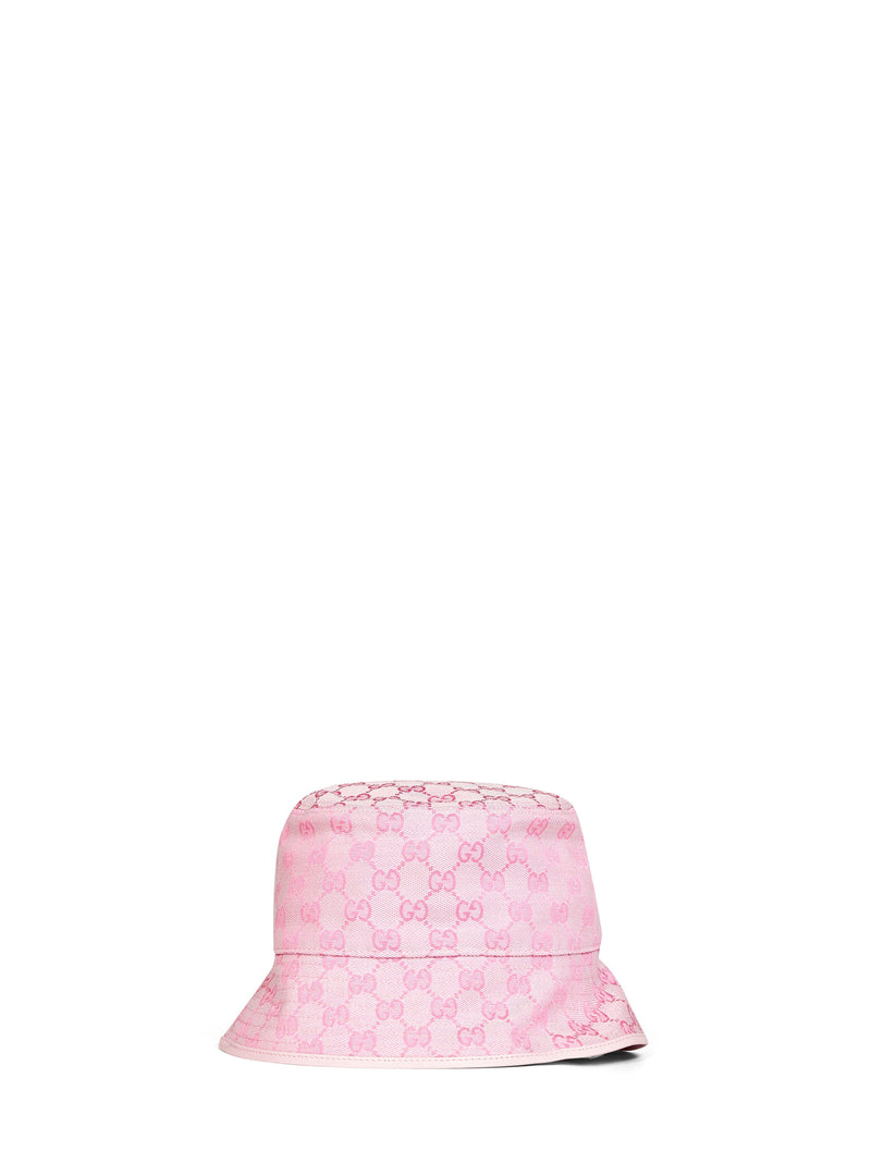 Gucci 8757404hbjs5072 Gg Canvas Monogram Bucket Hat — Pink Polyester