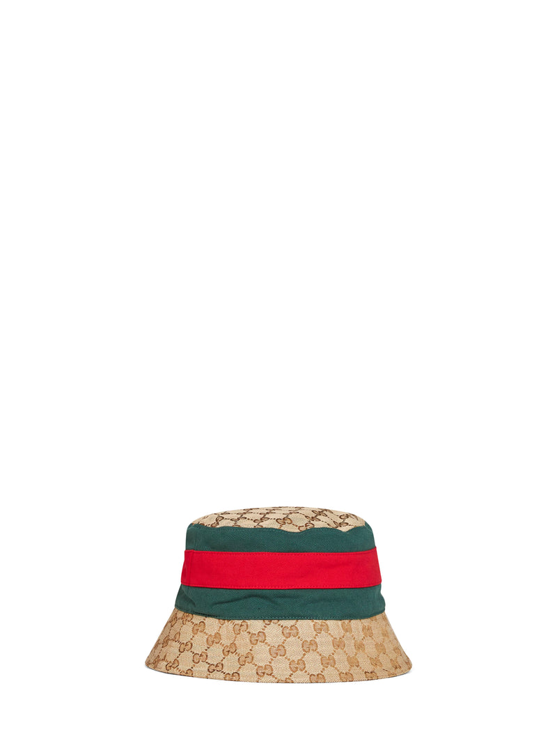 Gucci 8757424hbkj9666 Gg Canvas Bucket Hat — Beige Polyester