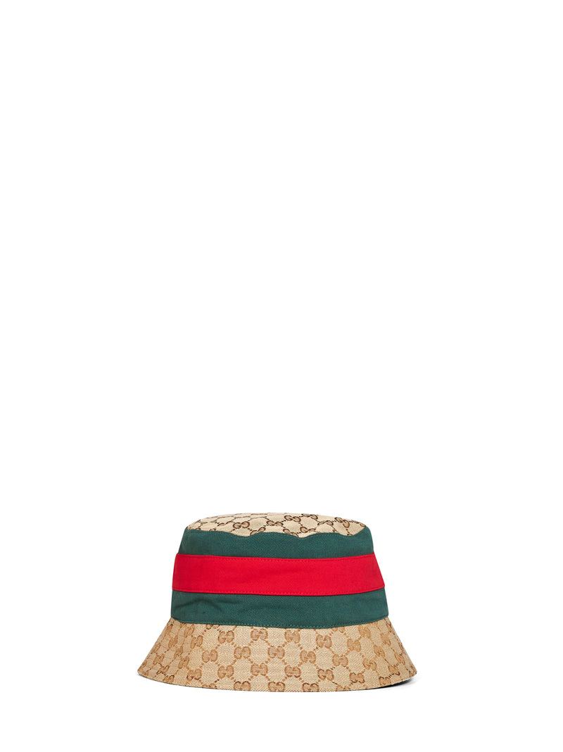 Gucci 8757424hbkj9666 Gg Canvas Bucket Hat — Beige Polyester
