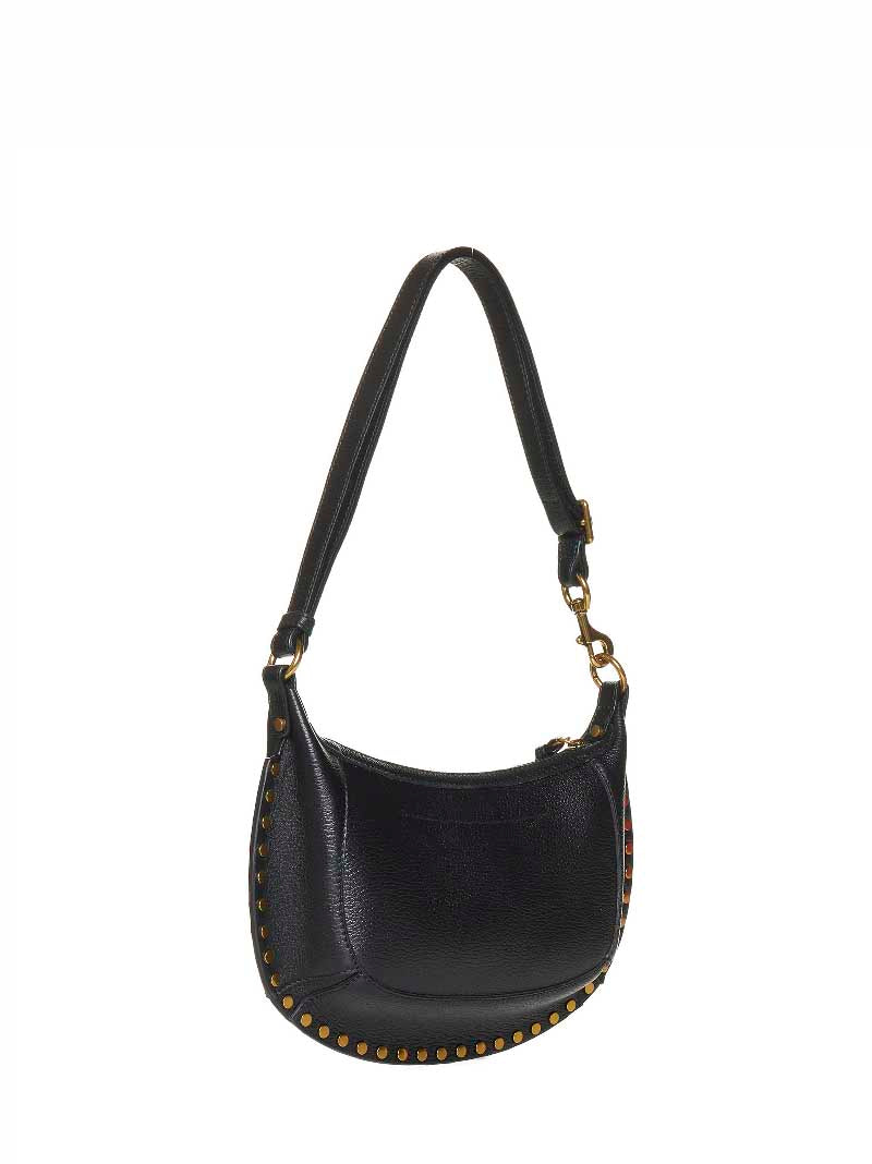 Isabel Marant Oskan Moon Shoulder Bag — Black Calf Leather
