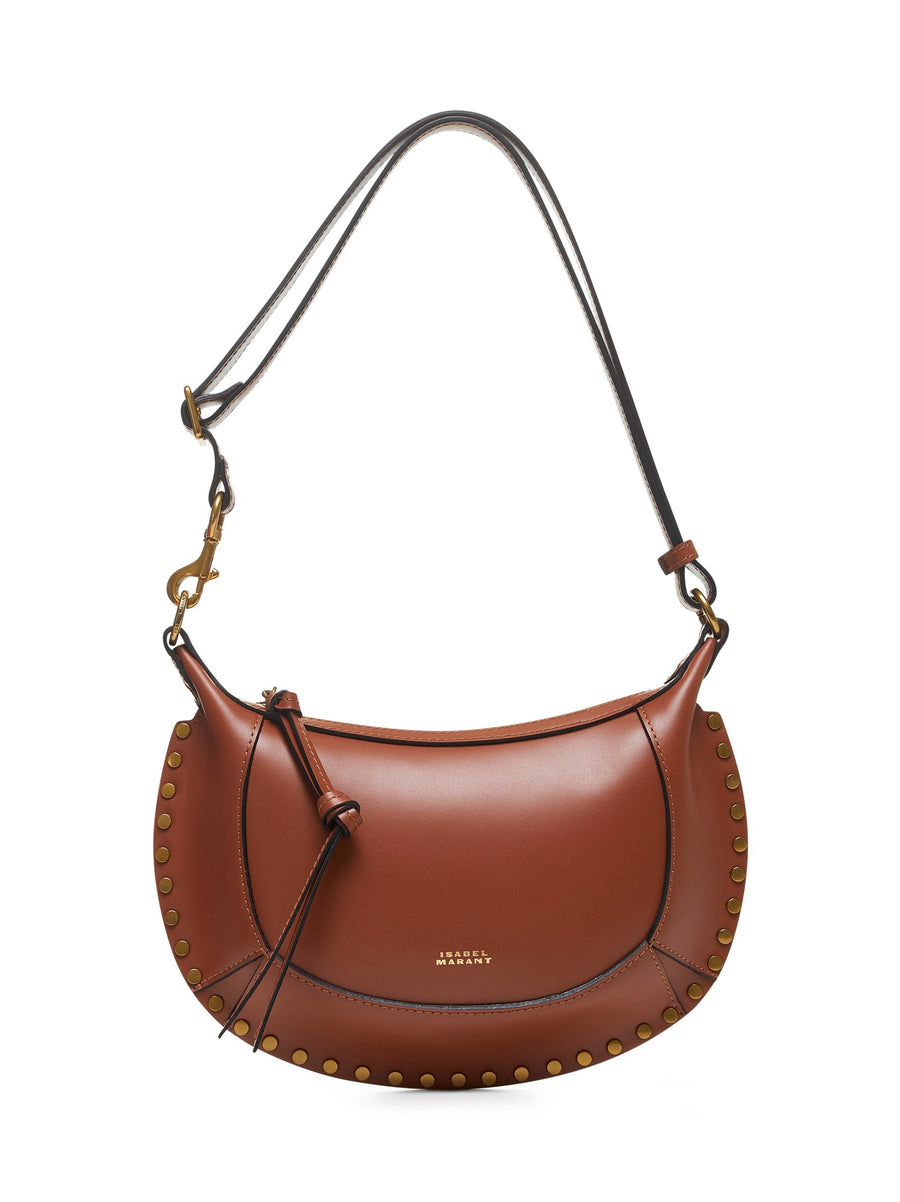 Isabel Marant Oskan Moon Shoulder Bag — Brown Calf Leather