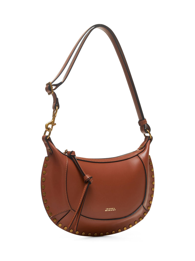 Isabel Marant Oskan Moon Shoulder Bag — Brown Calf Leather