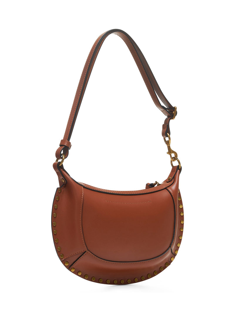 Isabel Marant Oskan Moon Shoulder Bag — Brown Calf Leather