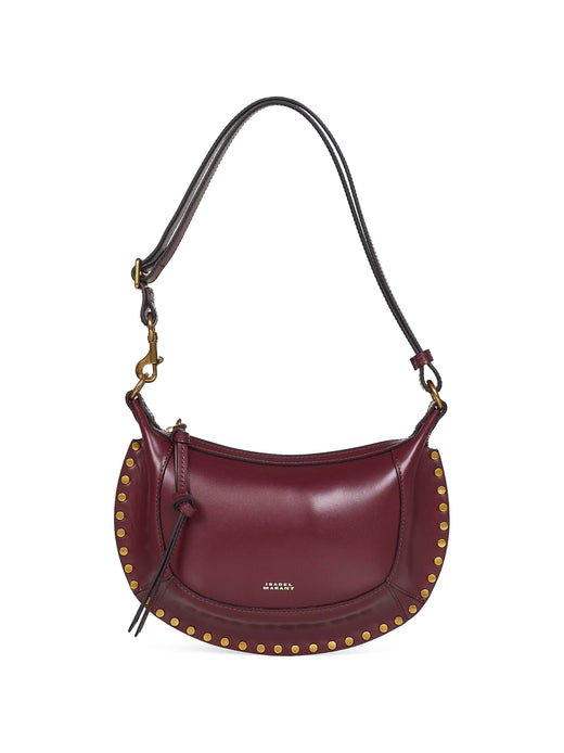 Isabel Marant Oskan Moon Shoulder Bag — Burgundy Calf Leather