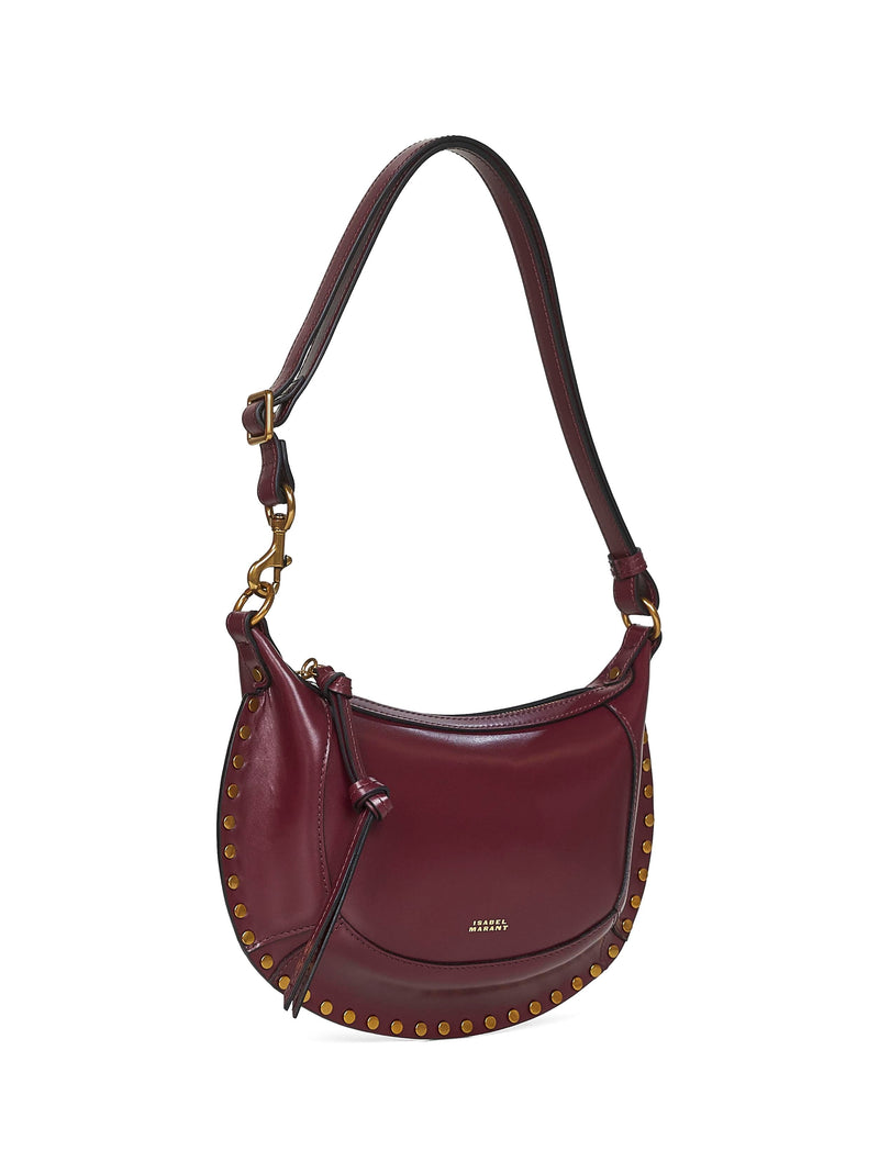 Isabel Marant Oskan Moon Shoulder Bag — Burgundy Calf Leather
