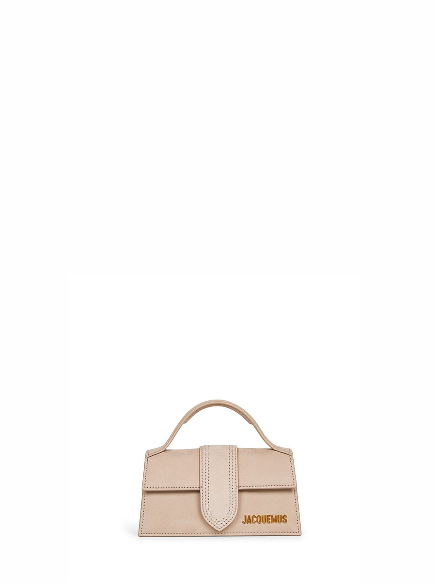 Jacquemus The Bambino Mini Top Handle Bag — Beige Calf Leather