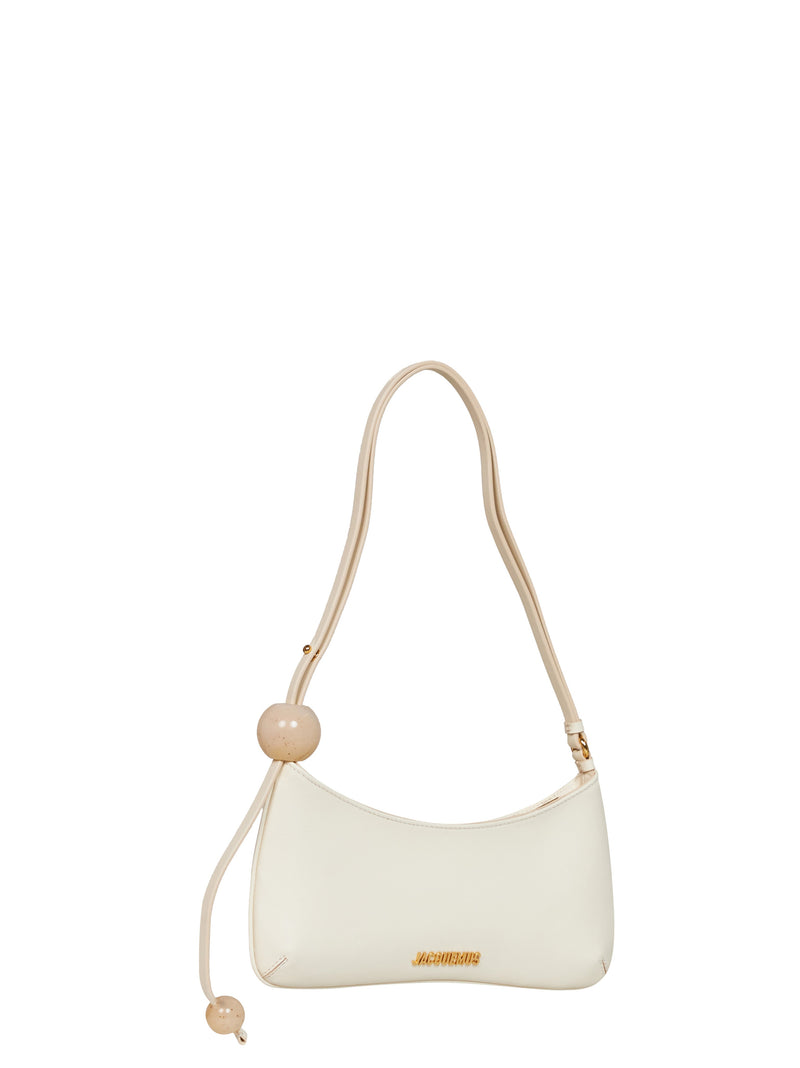 Jacquemus The Bisou Perle Shoulder Bag — Ivory Calf Leather
