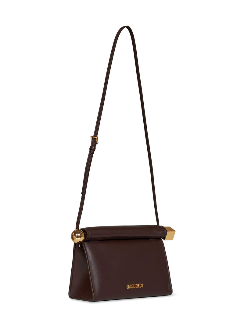 Jacquemus Rond Carré Clutch — Brown Lambskin