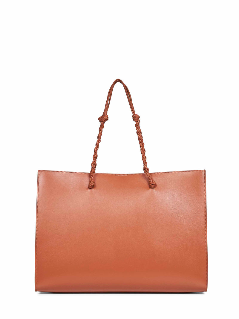 Jil Sander Tangle Tote Bag — Brown Calf Leather
