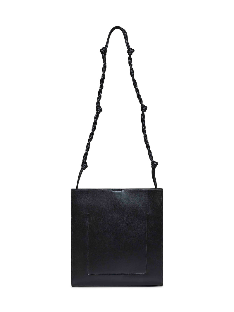 Jil Sander Hand-Knotted Strap Crossbody Bag — Black Polyamide