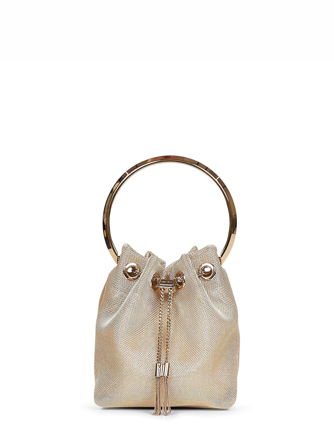 Jimmy Choo Bon Bucket Bag — Gold Recycled Polyamide