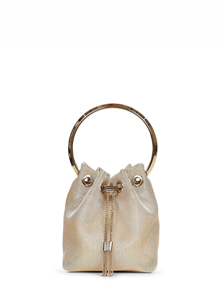 Jimmy Choo Bon Bucket Bag — Gold Recycled Polyamide