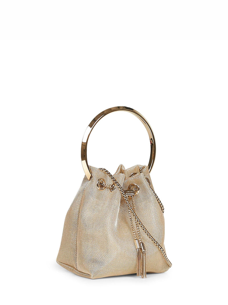 Jimmy Choo Bon Bucket Bag — Gold Recycled Polyamide