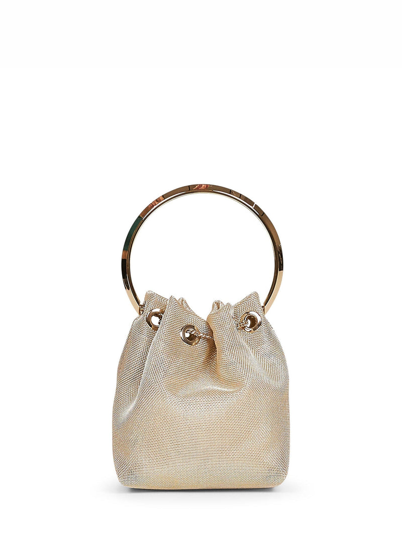 Jimmy Choo Bon Bucket Bag — Gold Recycled Polyamide