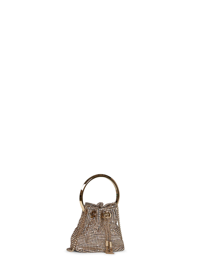 Jimmy Choo Micro Bon Mini Bag — Gold Nylon
