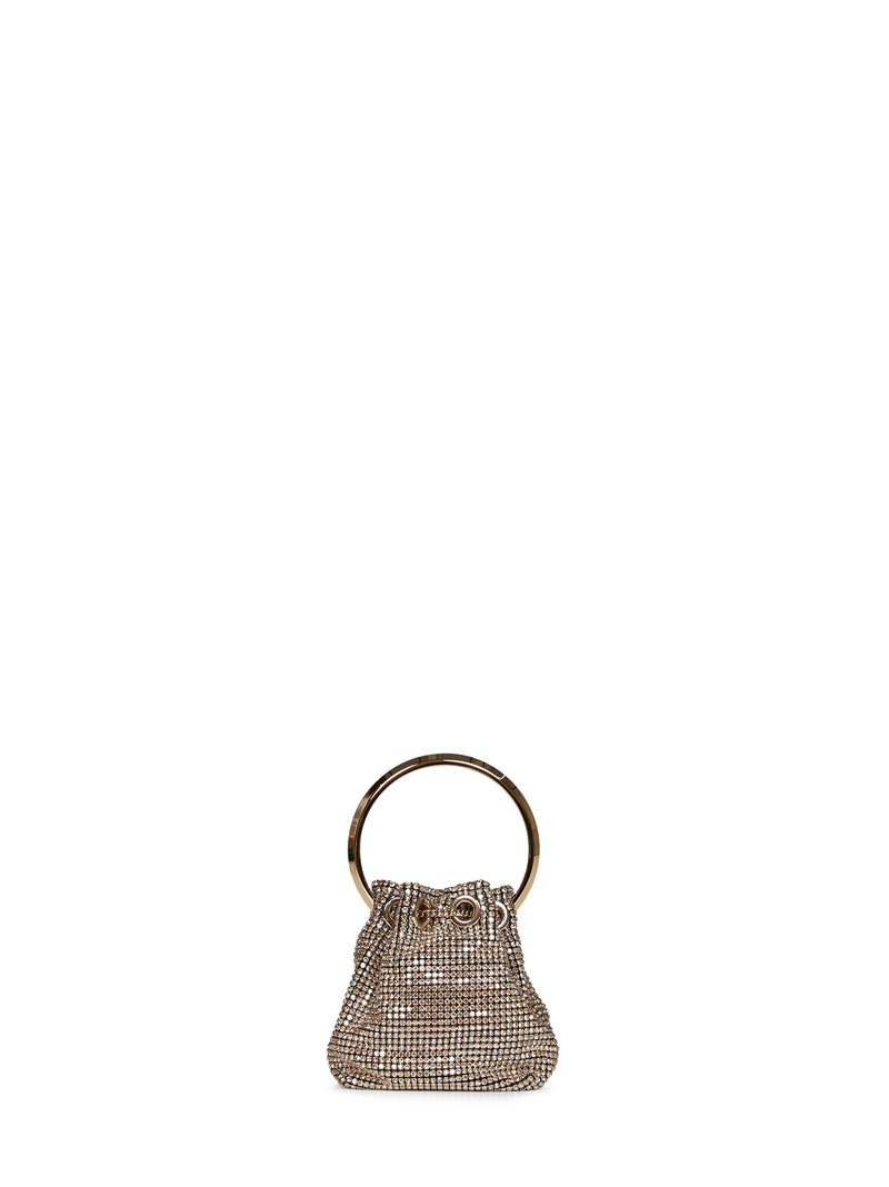 Jimmy Choo Micro Bon Mini Bag — Gold Nylon