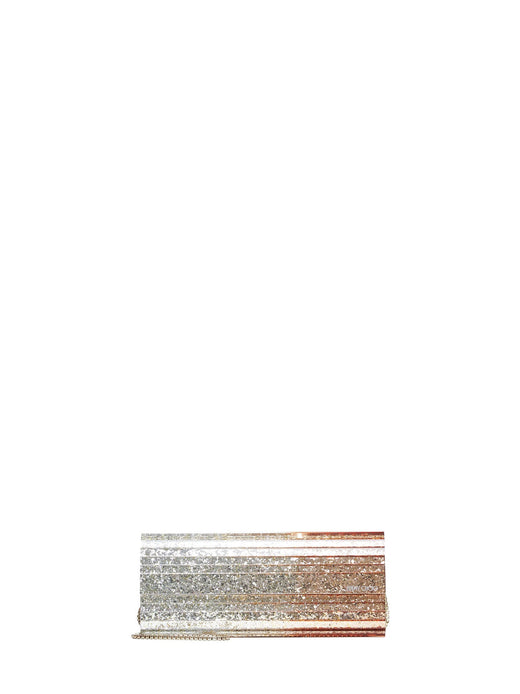 Jimmy Choo Sweetie Clutch — Silver Acrylic Fabric