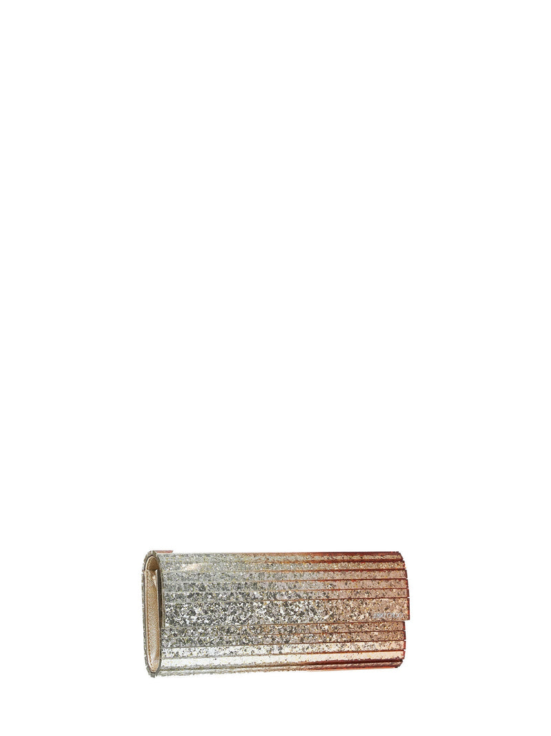 Jimmy Choo Sweetie Clutch — Silver Acrylic Fabric