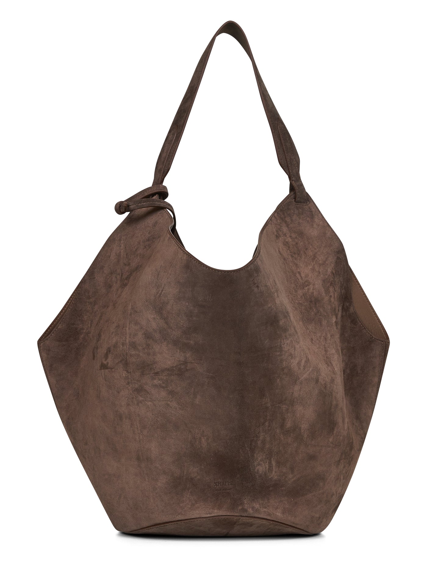 Khaite Lotus Tote Bag — Brown Calfskin