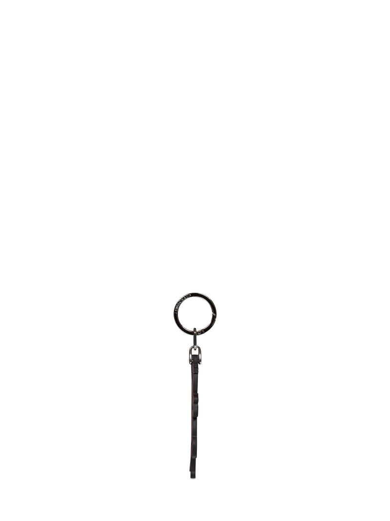 Longchamp Key Charm — Brown Calf Leather Keychains