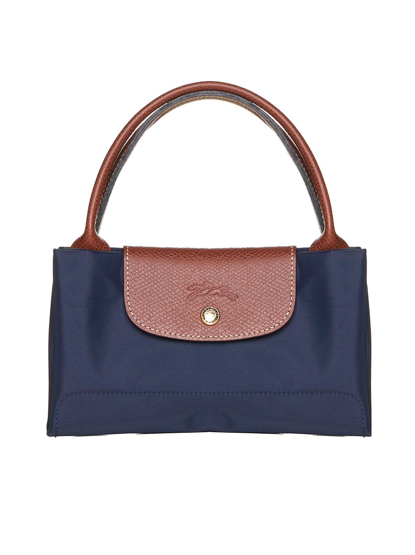Longchamp Top Handle Bag — Navy Polyamide